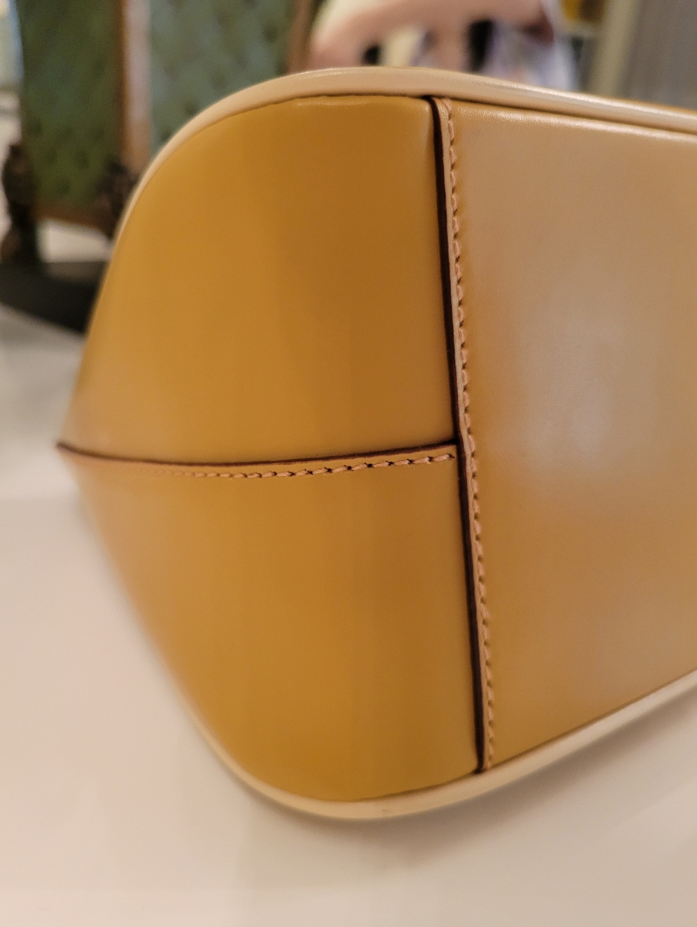 Prada Mustard Yellow Leather Handbag - Picture 5 of 16